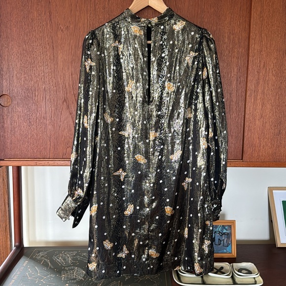 The Kooples Paris silk/metallic dress. Size 3 - I think is the same as a large. - Picture 11 of 16